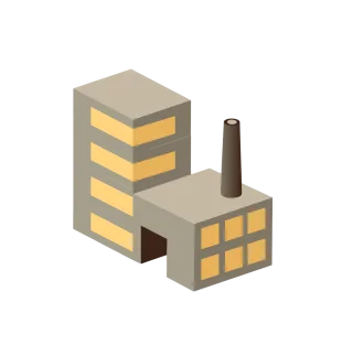 Isometric Factory Industrial Stickdatei
