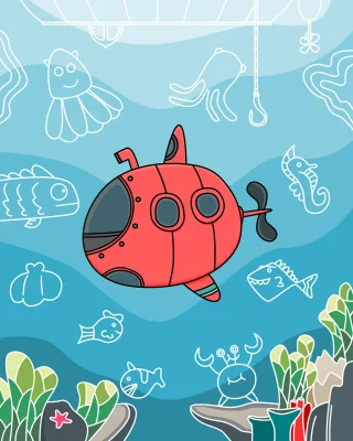 Dive Scuba Ocean Stickdatei