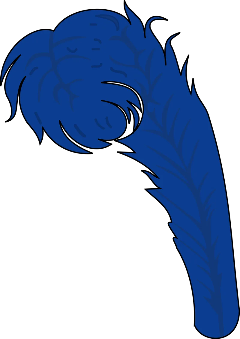 Feather Soft Blue Stickdatei – Natur