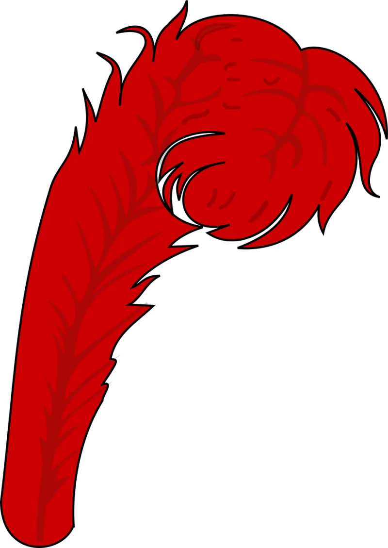 Feather Soft Red Stickdatei – Natur