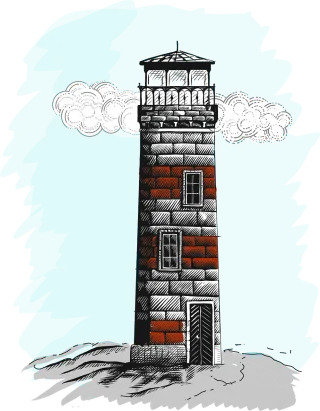 Lighthouse Sea Ocean Stickdatei – Natur