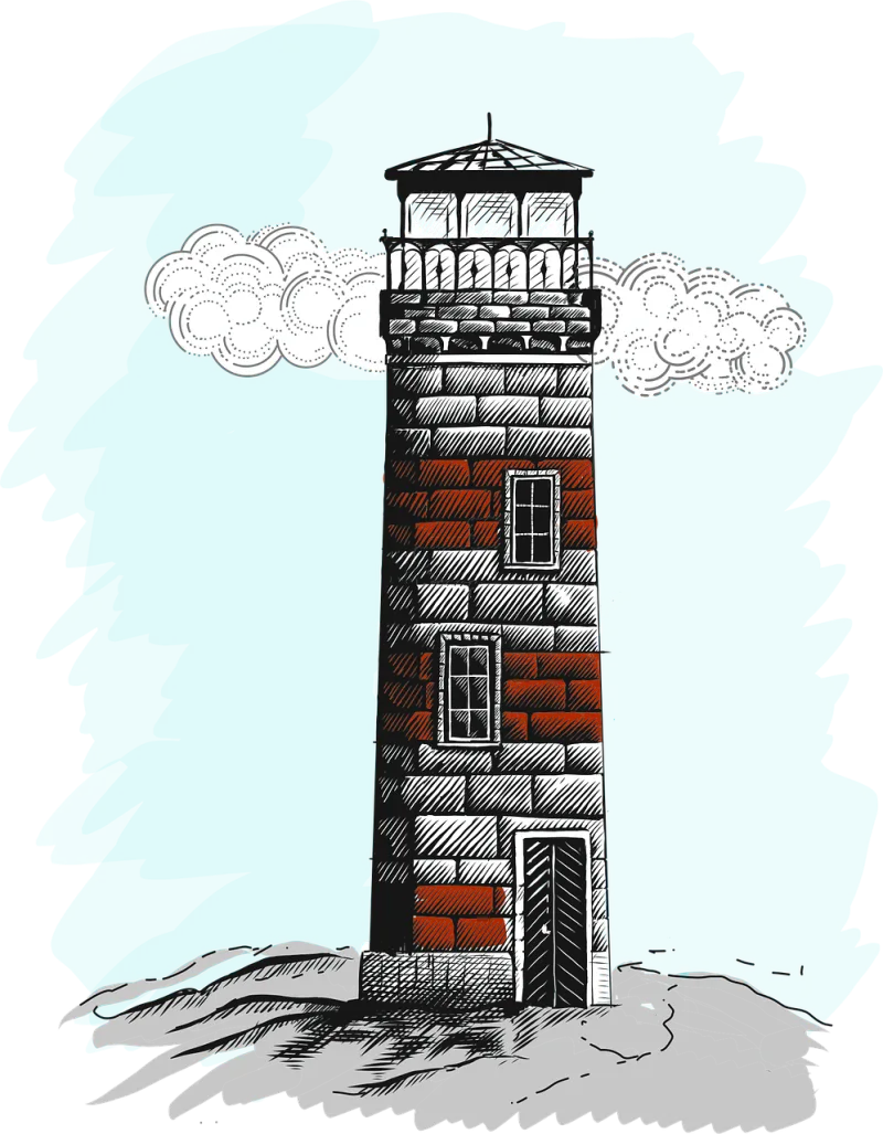 Lighthouse Sea Ocean Stickdatei – Natur