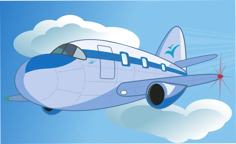 Plane Cartoon Fly Stickdatei – Kinder