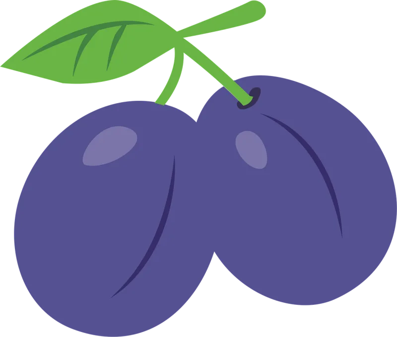 Plums Fruit Food Stickdatei – Essen & Trinken