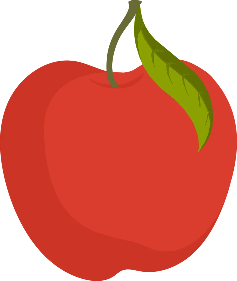 Red apple Fruit Food Stickdatei – Essen & Trinken