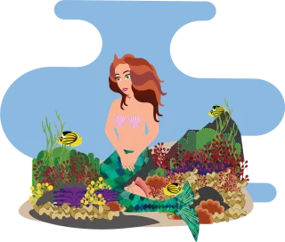 Graphic Mermaid Water Stickdatei