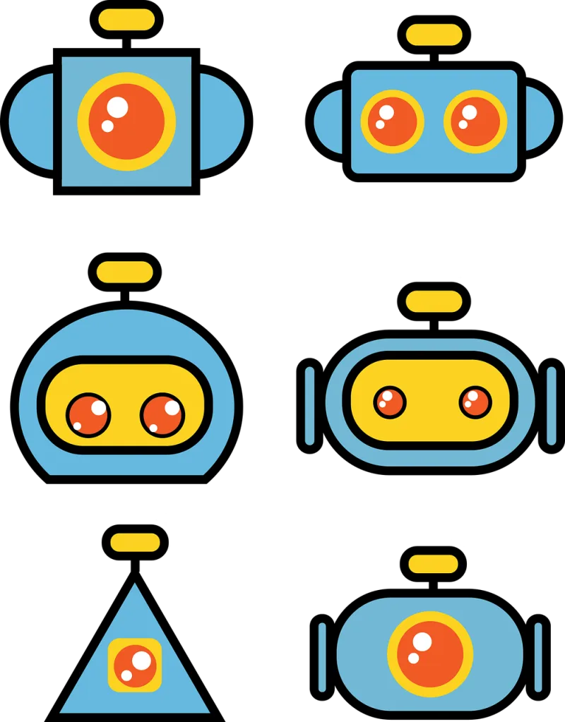 Icons Robots Heads Stickdatei – Kinder