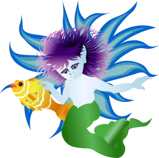 Mermaid Fantasy Undersea Stickdatei