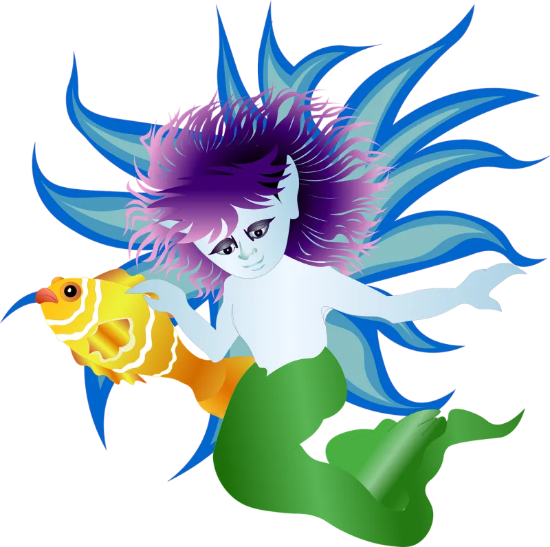 Mermaid Fantasy Undersea Stickdatei – Kinder