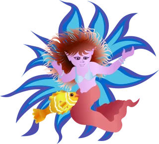 Fantasy Mermaid Undersea Stickdatei