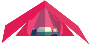 Graphic Nature Camping Stickdatei