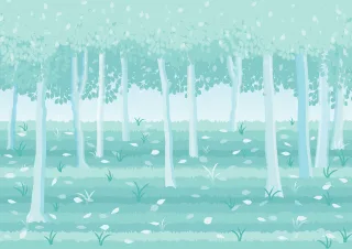 Forest Blue Green Stickdatei
