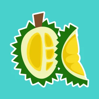 Durian Fruit Barbed Stickdatei