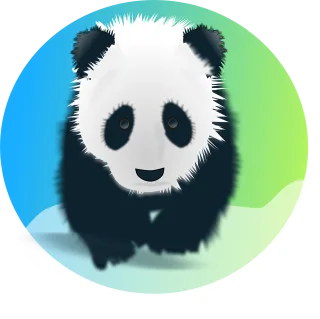 Panda Bear Giant Stickdatei