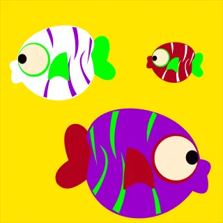 Fish Swim Underwater Stickdatei