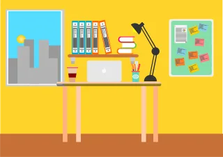 Office scene Office Business Stickdatei – Natur