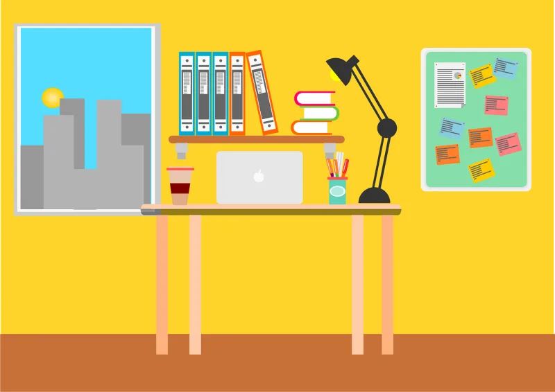 Office scene Office Business Stickdatei – Natur