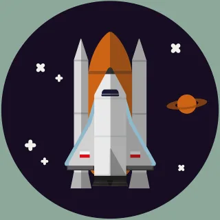 Rocket Cosmos Space Stickdatei