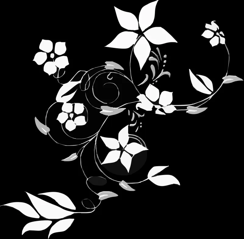 Plants Vines Beautiful flowers Stickdatei – Natur