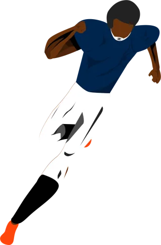 Football player running American football Nfl player Stickdatei