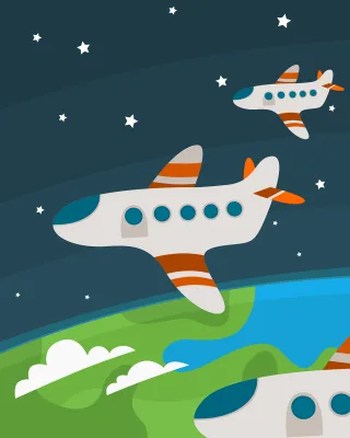 Plane Aircraft Flight Stickdatei