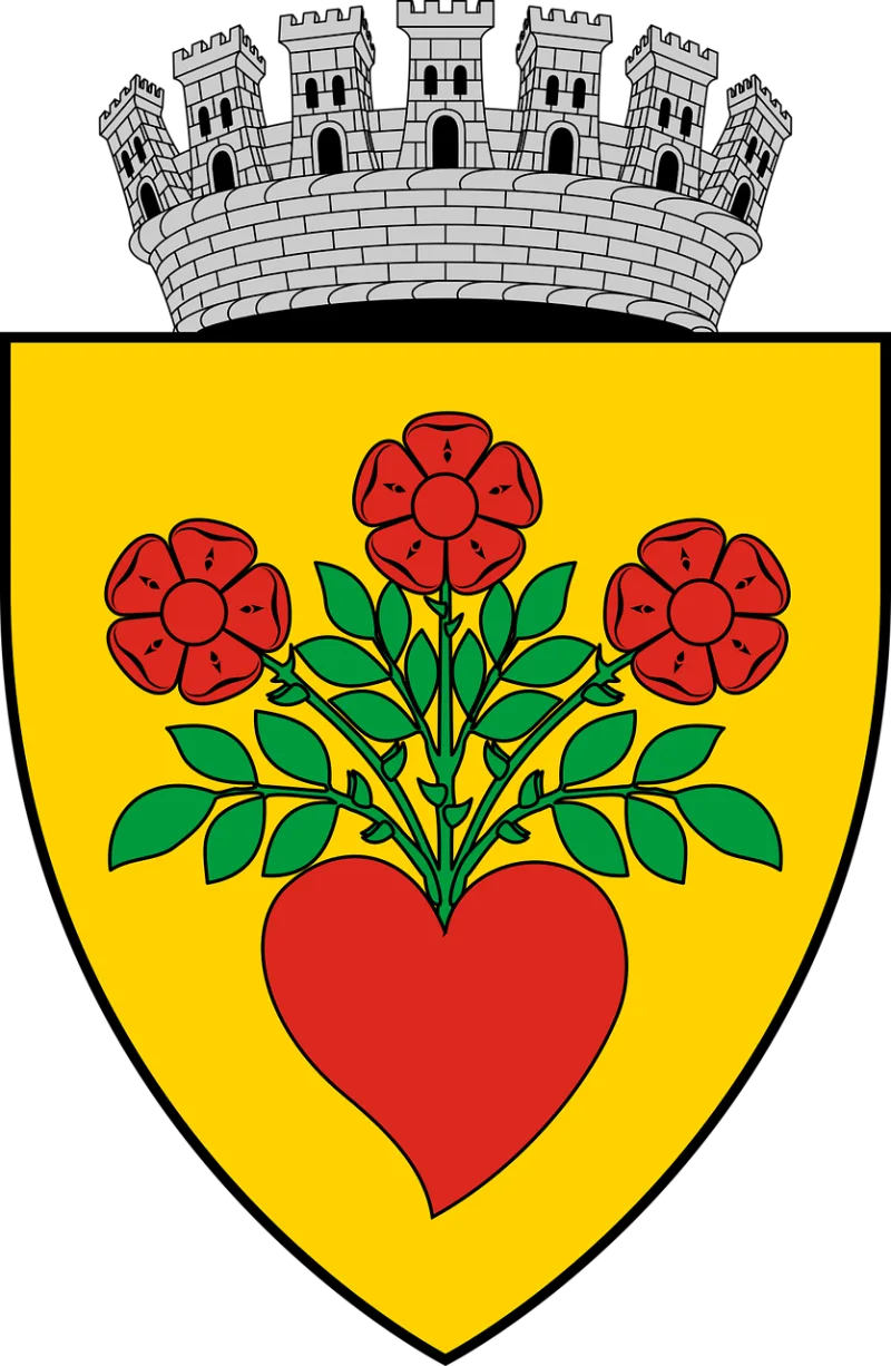 Coat arms Emblem Town Stickdatei – Blumen