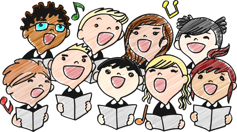 Choral Singing Children Stickdatei – Musik