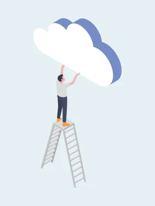 Cloud Man Sky Stickdatei