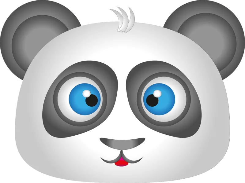 Giant panda Animal Nature Stickdatei – Tiere