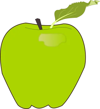 Green Apple Fruit Stickdatei