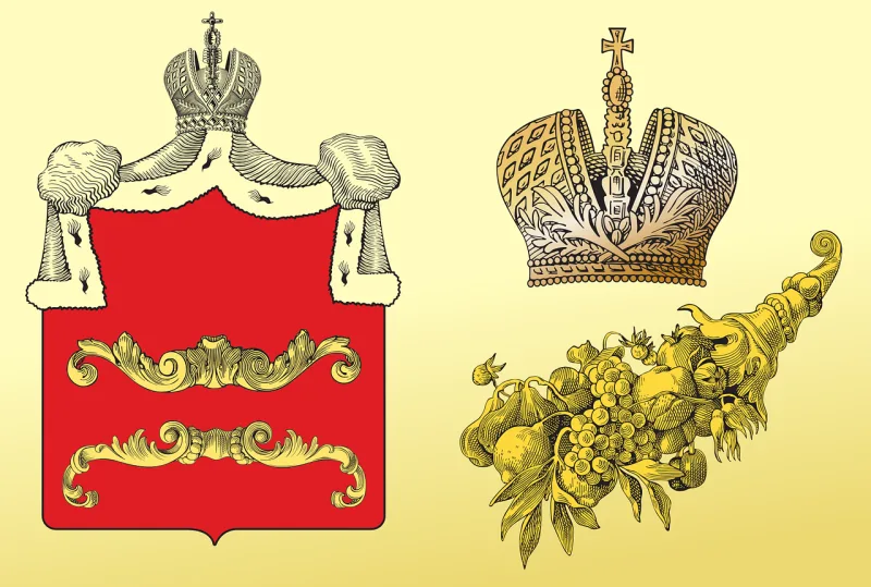 Heraldry Ornament Element Stickdatei – Weihnachten
