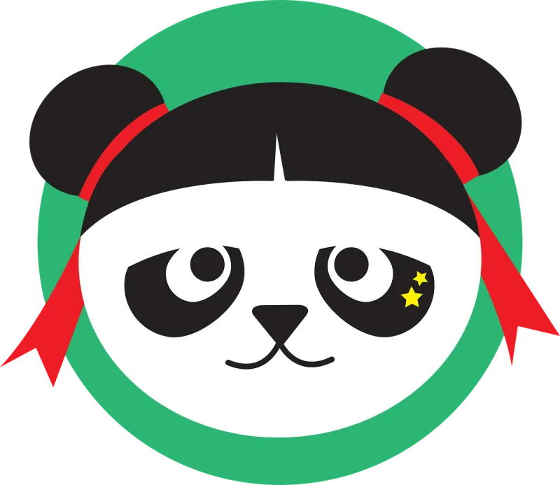 People's republic of china Panda Bear Stickdatei – Tiere