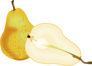 Pears Fruit Slice Stickdatei
