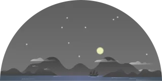 Mountain Night Landscape Stickdatei