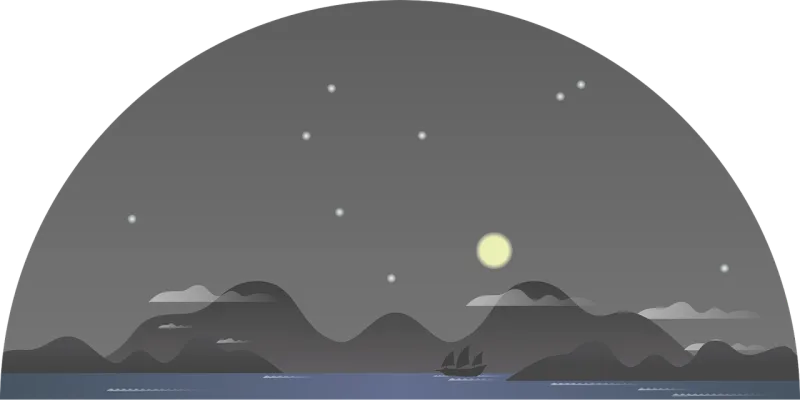 Mountain Night Landscape Stickdatei – Fahrzeuge