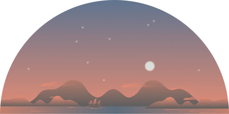 Mountain Night Landscape Stickdatei – Fahrzeuge