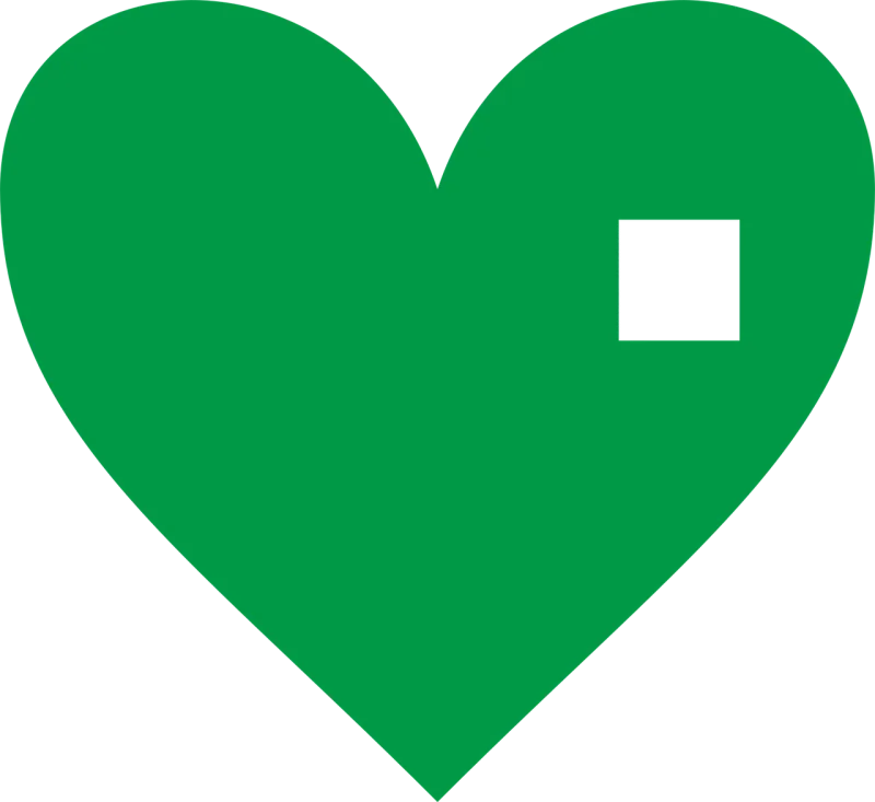 Heart Green Icon Stickdatei – Herzen & Liebe