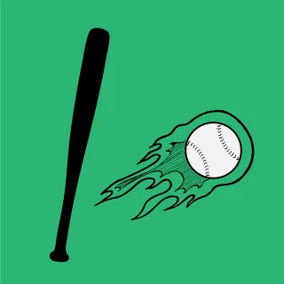 Baseball Bat Ball Stickdatei