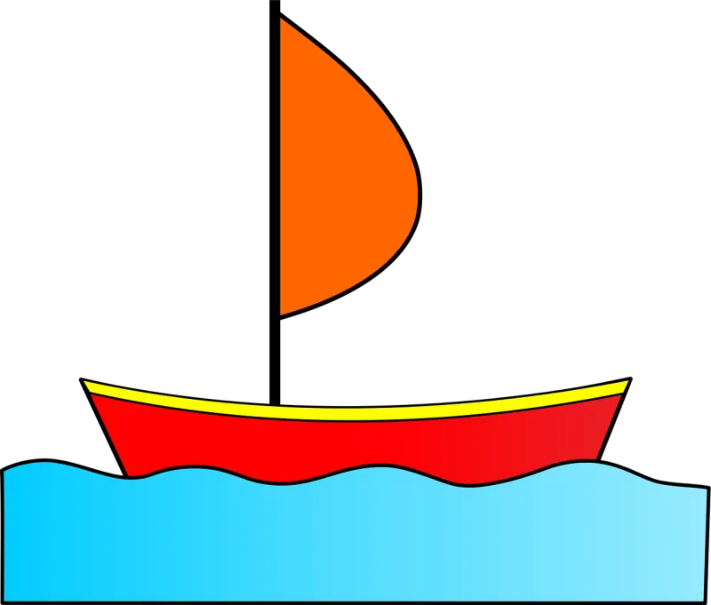 Water Sailing Boat Stickdatei – Fahrzeuge