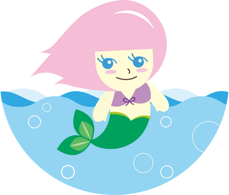 Mermaid Fairytale Ocean Stickdatei – Kinder