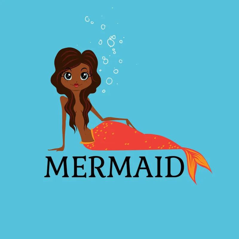 Mermaid Girl Fin Stickdatei – Kinder
