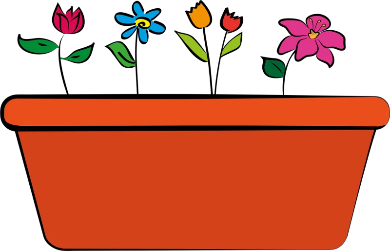 Flowerpot Flower Flower background Stickdatei – Blumen