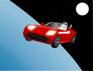 Car Roadster Space Stickdatei