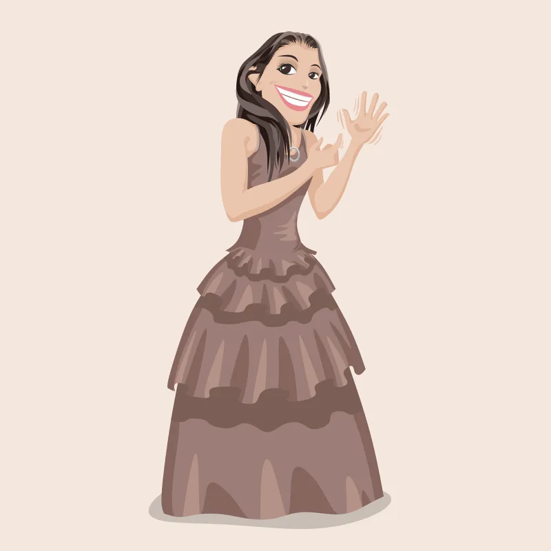 Woman Dress Expression Stickdatei – Kinder
