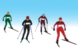 Cross-country Skiing Sport Stickdatei