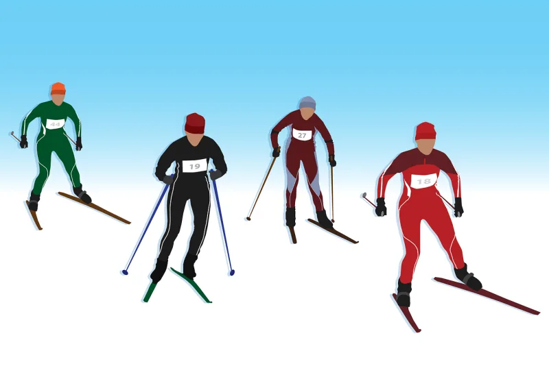 Cross-country Skiing Sport Stickdatei – Sport
