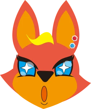 Emoji Nature Fox Stickdatei