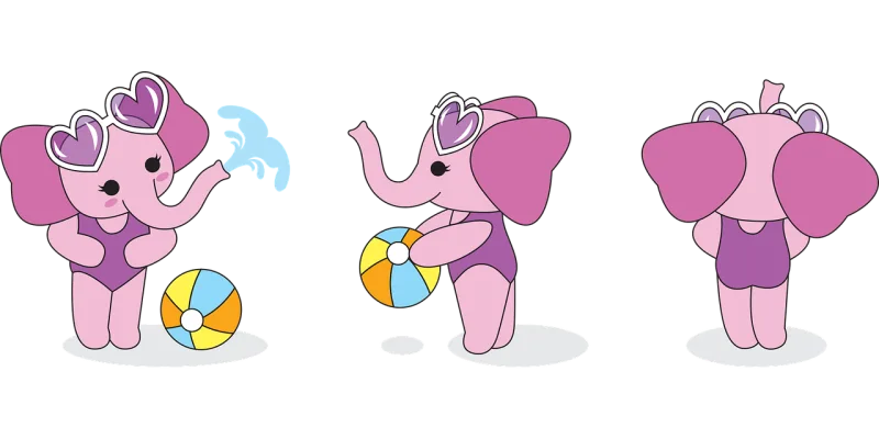 Pink Elephant Manga Stickdatei – Sport
