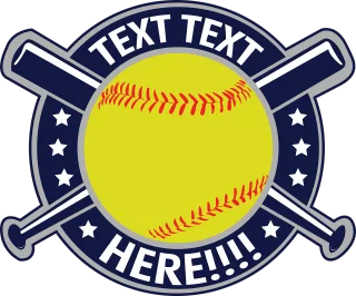 Logo Softball Baseball Stickdatei