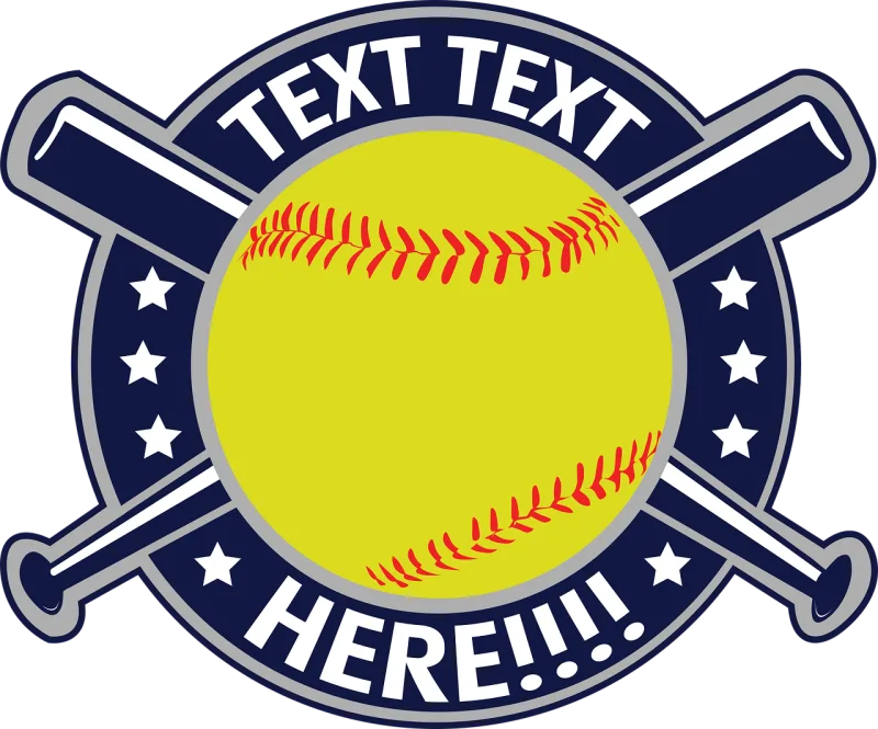 Logo Softball Baseball Stickdatei – Sport